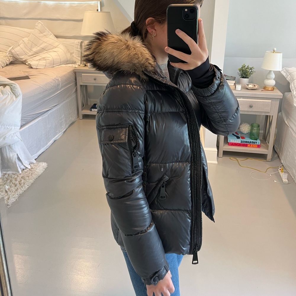 SAM. - Blake Down Jacket with Fur Trim - Picture 5 of 12